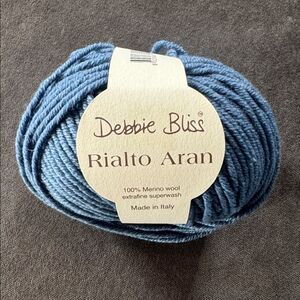 Debbie Bliss Rialto Aran 21203Blue 100% Merino Wool ExtraFine Yarn Made Italy x6